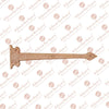 13.90 Inch Agee Iron Strap False Hinge Front
