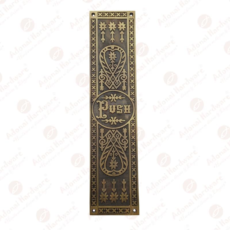 15 inch Push Brass Push Plate