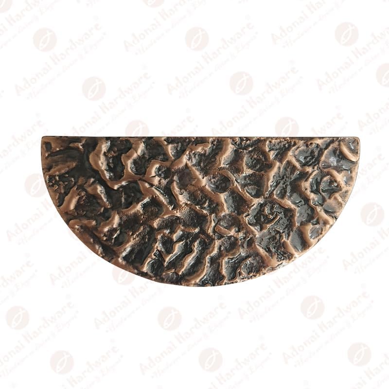 3" "Zoheleth" Black Cast Iron Half Moon Cabinet and Drawer Pull