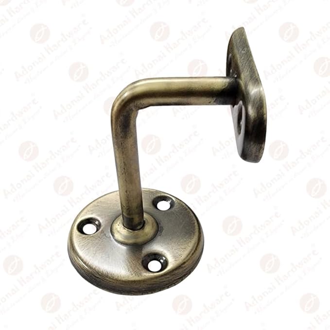 "Izrahiah" Medium Antique Wrought Iron Sturdy Handrail Brackets