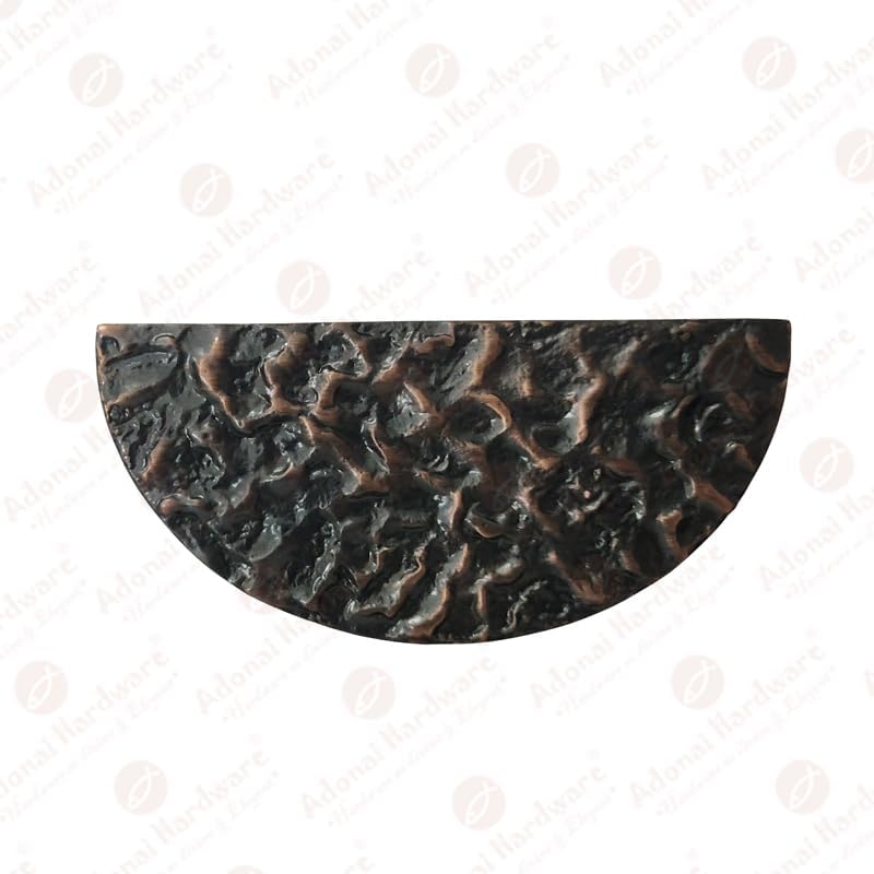 3" "Zoheleth" Black Cast Iron Half Moon Cabinet and Drawer Pull
