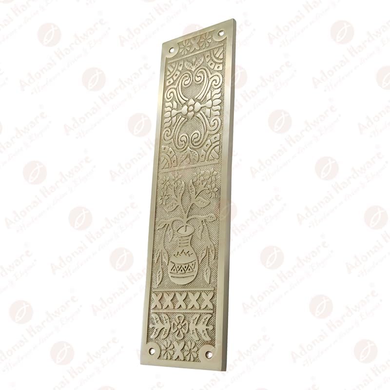 15 Inch "Melchizedek" Decorative Brass Push Plate