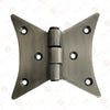 "Azur" Black Antique Iron Hand Forged Butterfly Cabinet Hinge