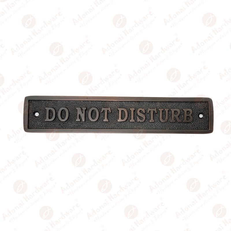 Rectangular "DO NOT DISTURB" Brass Door Sign