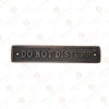 Rectangular "DO NOT DISTURB" Brass Door Sign