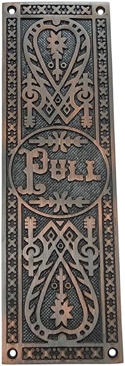 10.2 Inch Decorative "PULL" Brass Push Plate