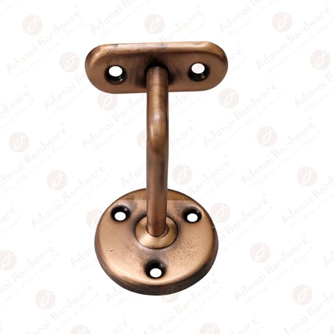 "Izrahiah" Medium Antique Wrought Iron Sturdy Handrail Brackets