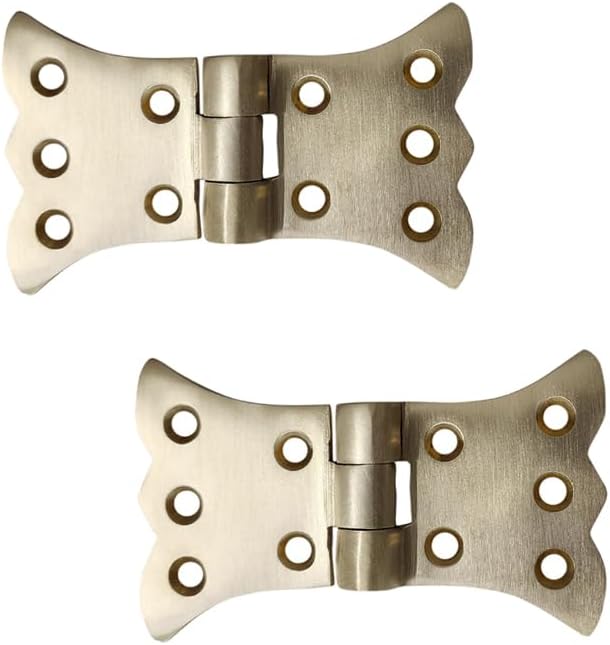 Aeneus Heavy Duty Brass Vintage Cabinet Butterfly Hinges Without Texture