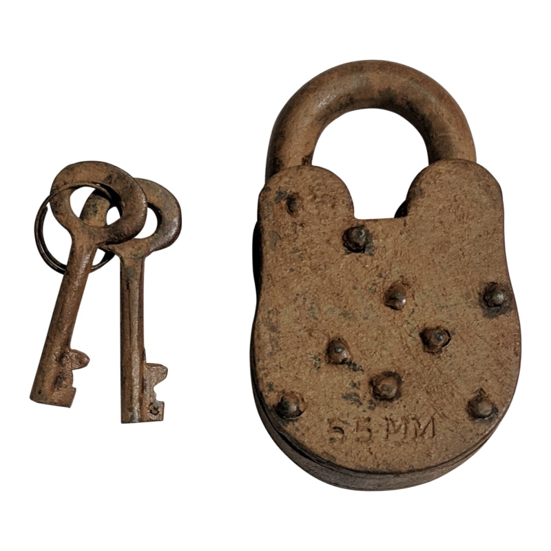 55mm "Jehonathan" Handmade Antique Iron Padlock