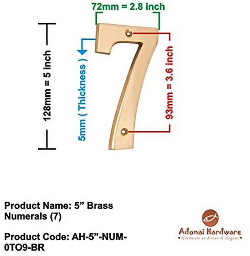 5" Brass Numerals (0-9)