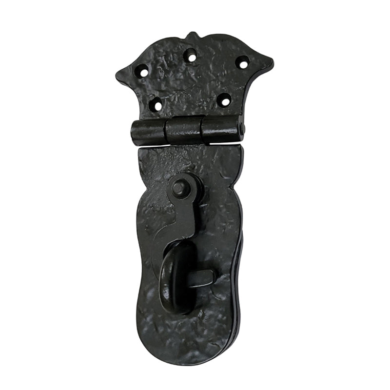 6 Inch "Paran" Iron Safety Hasp and Staple with Locking left