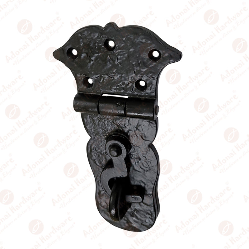 6 Inch "Paran" Iron Safety Hasp and Staple with Locking left