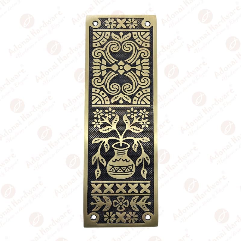 10 Inch "Melchizedek" Brass Push Plate