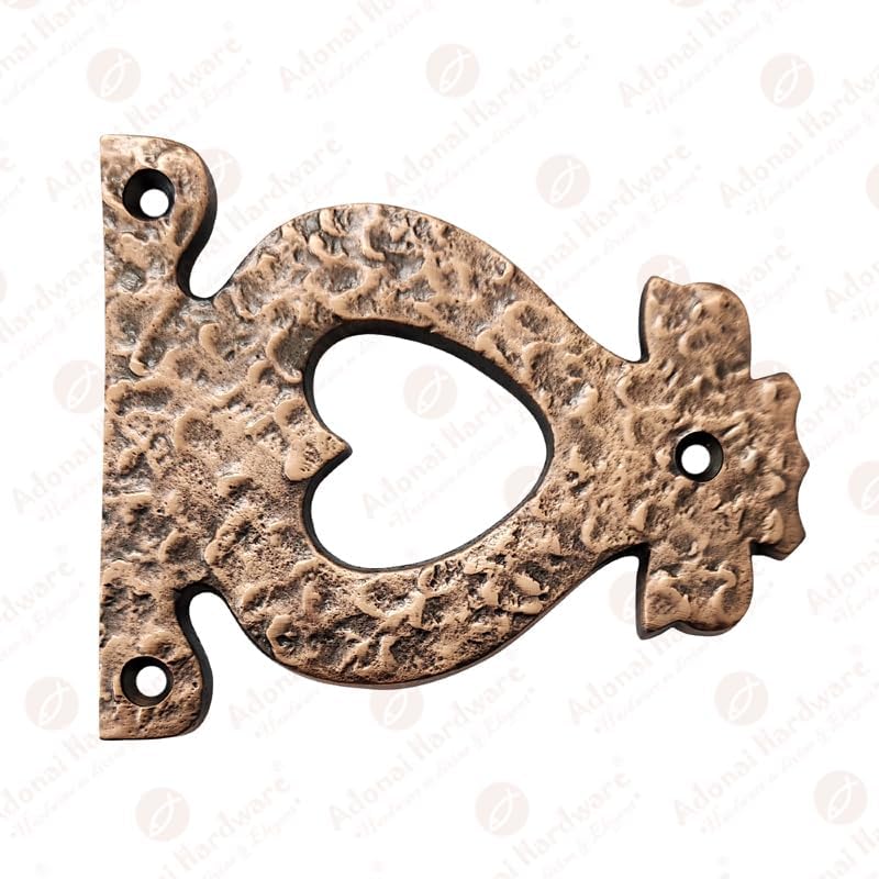4 Inch "Timotheus" Black Cast Iron Heart-shaped False Hinge