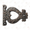 4 Inch "Timotheus" Black Cast Iron Heart-shaped False Hinge