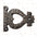 4 Inch "Timotheus" Black Cast Iron Heart-shaped False Hinge