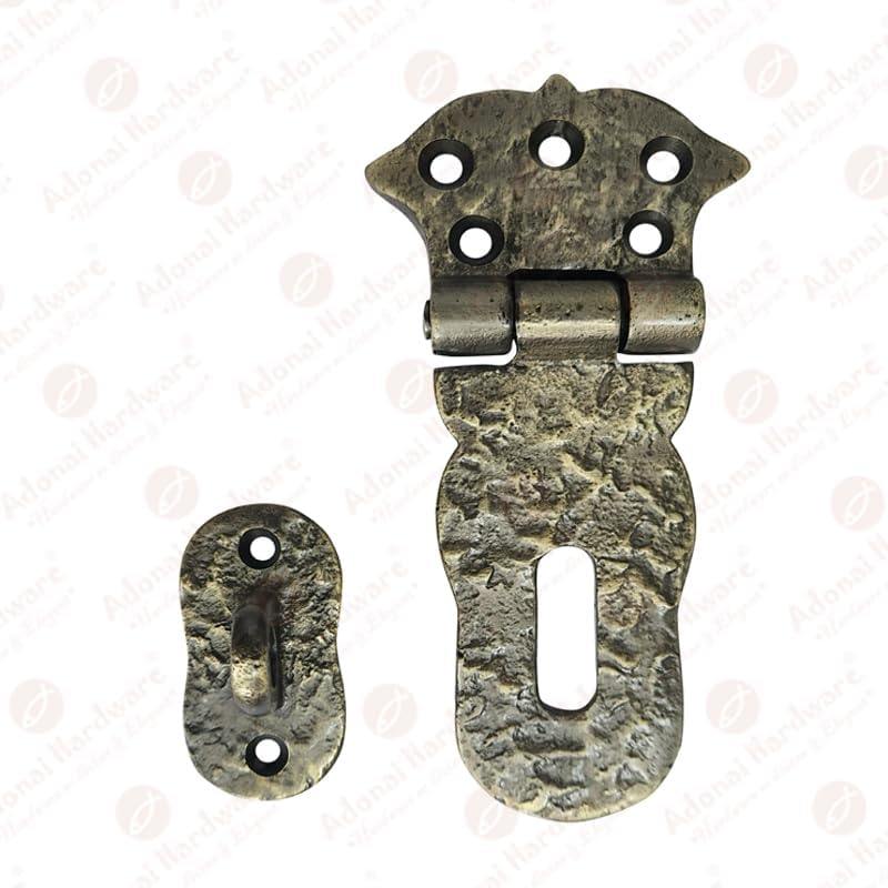 4" "Paran" Black Antique Iron Small Hasp & Staple