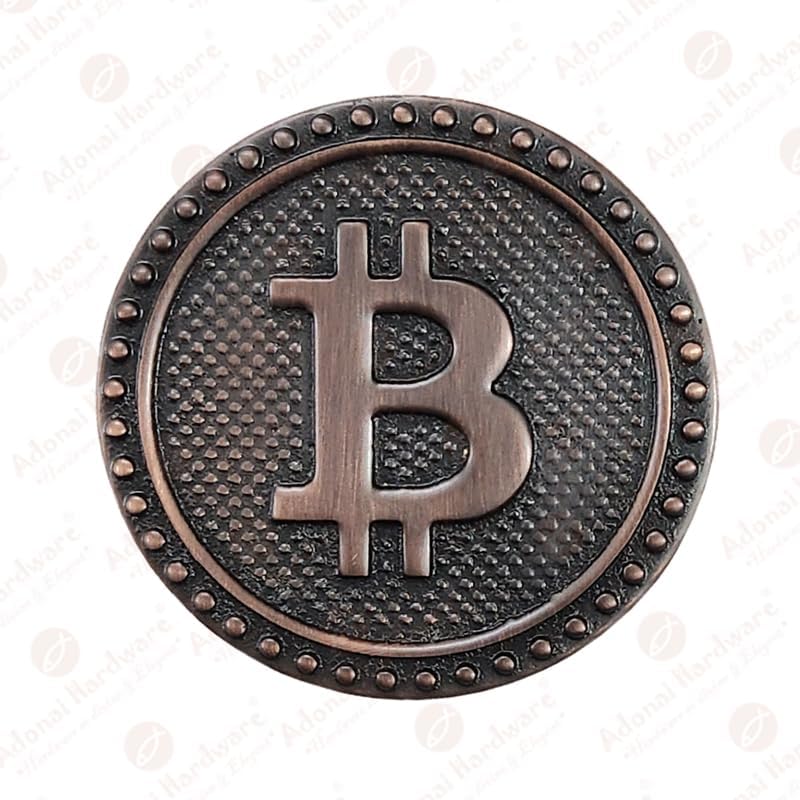 2 Inch Solid Brass Bitcoin Collectible Coin