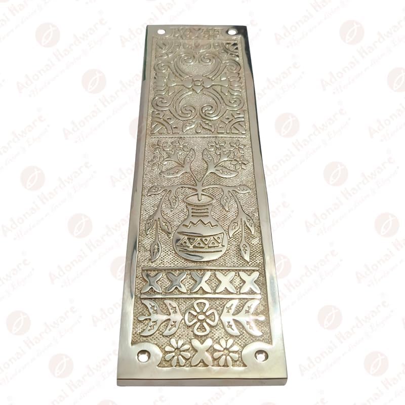 15 Inch "Melchizedek" Decorative Brass Push Plate