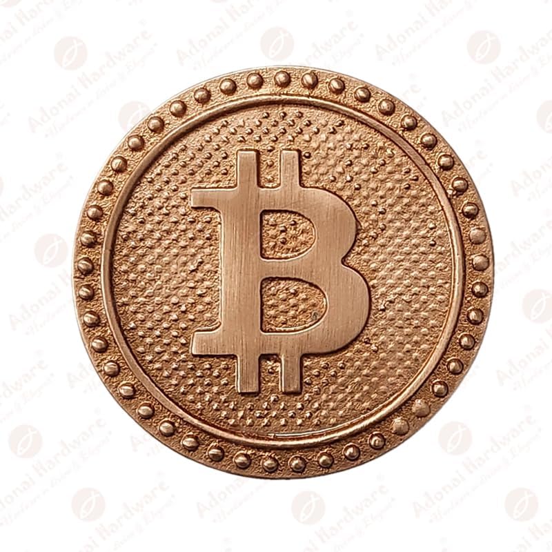 2 Inch Solid Brass Bitcoin Collectible Coin