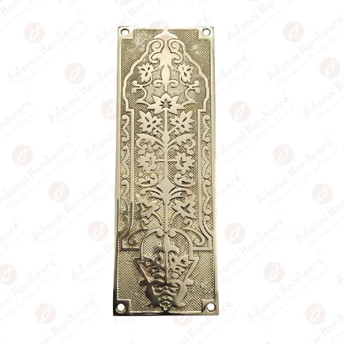 10 Inch "Nezib" Decorative Brass Push Plate