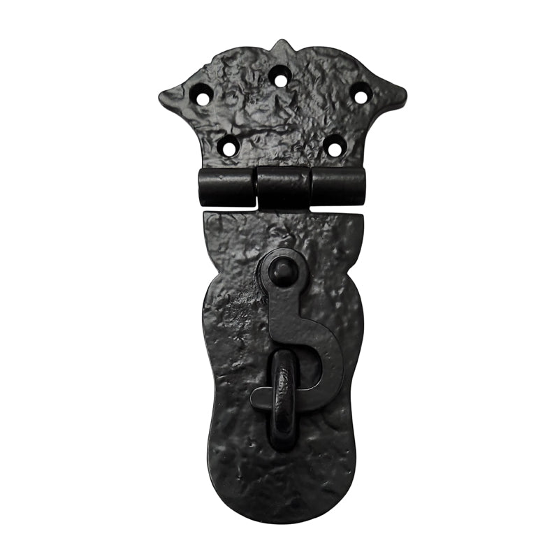 6 Inch "Paran" Iron Safety Hasp and Staple with Locking - Right