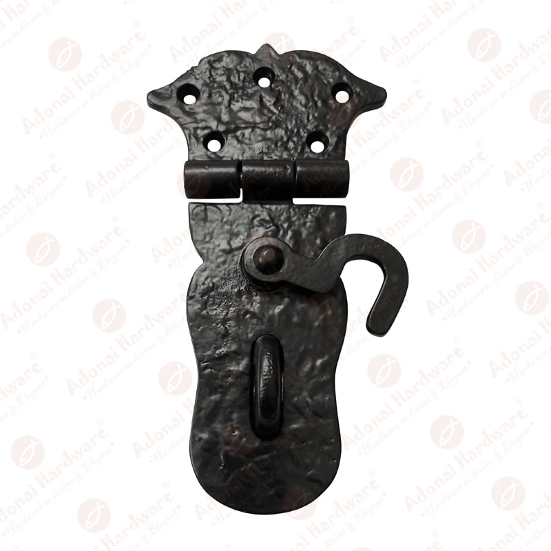 6 Inch "Paran" Iron Safety Hasp and Staple with Locking - Right
