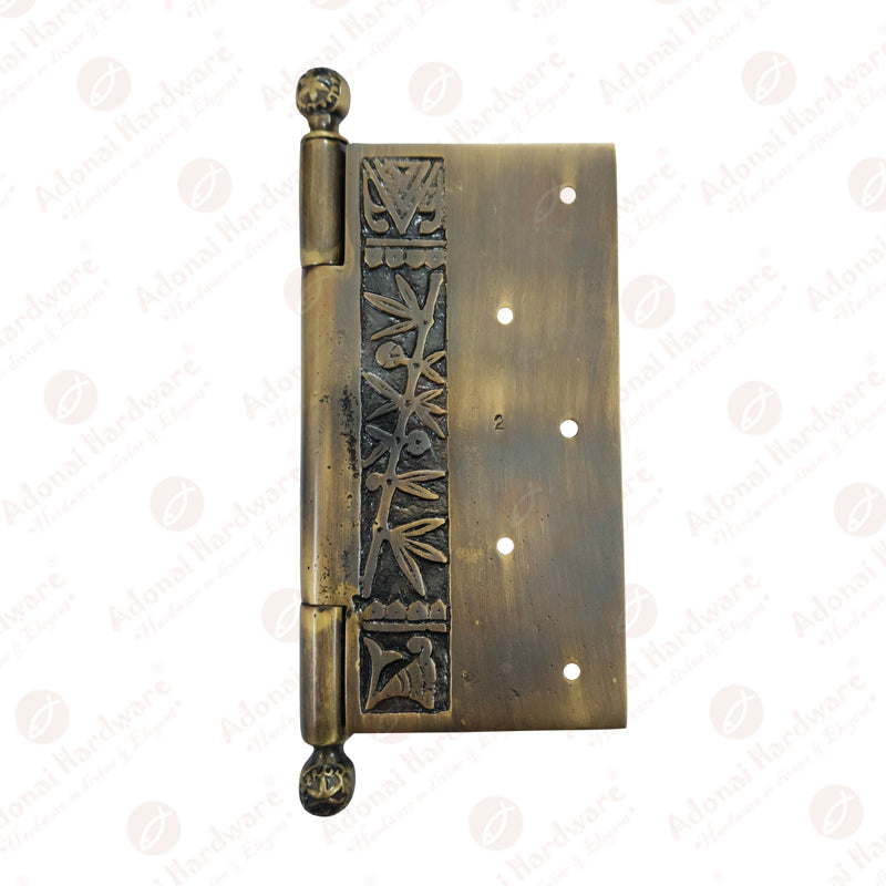 6" x 6" Brass Decorative Hinge