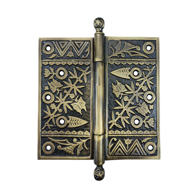 6" x 6" Brass Decorative Hinge