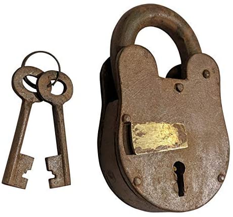 Buy 75mm "Jehonathan" Handmade Antique Iron Padlock-Premium Harware Products Online - Adonai Hardware