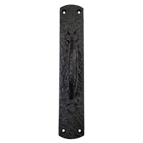 Buy 9 Inch Antothijah Iron Door Pull with Plate-Premium Harware Products Online - Adonai Hardware
