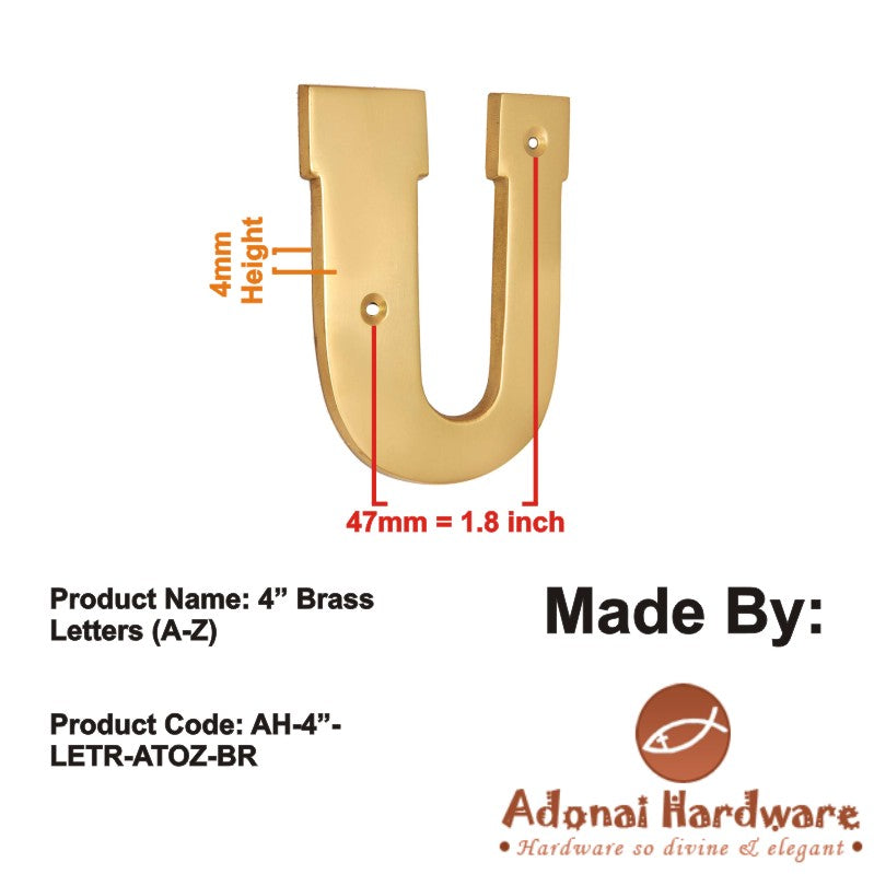 4" Brass Letters (A-Z)