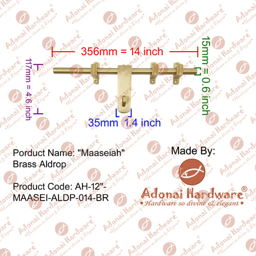 12 Inch "Maaseiah" Brass Aldrop