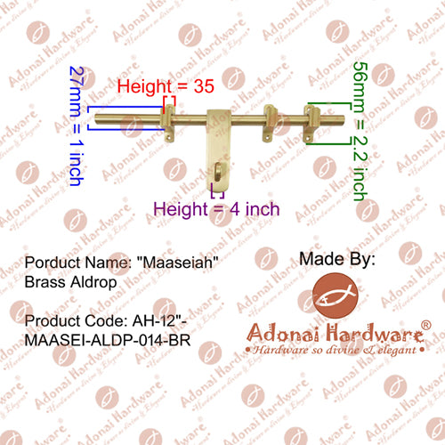 12 Inch "Maaseiah" Brass Aldrop