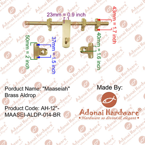 12 Inch "Maaseiah" Brass Aldrop