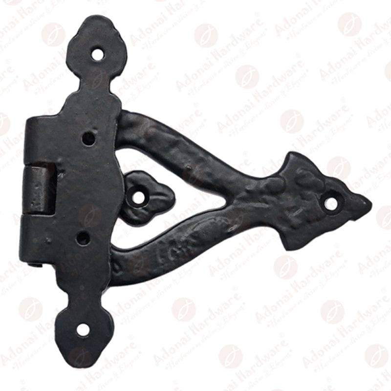 5.3 inch "Alleluia" Black Antique Iron T Hinge