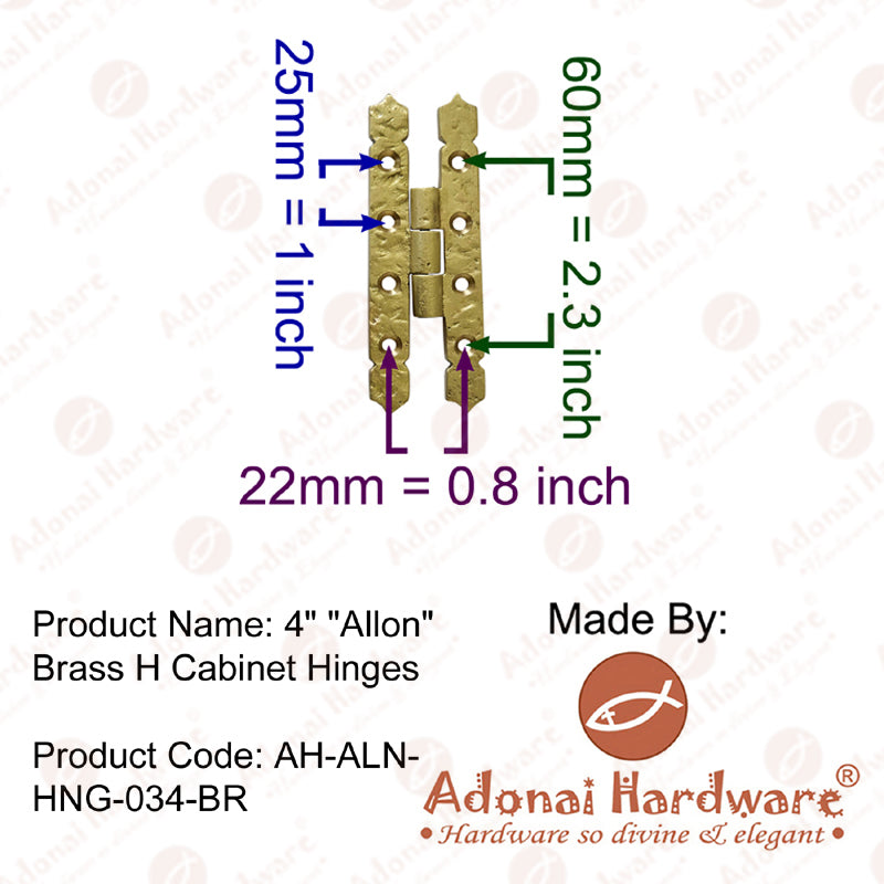 "Allon" Black Antique Iron H Hinge