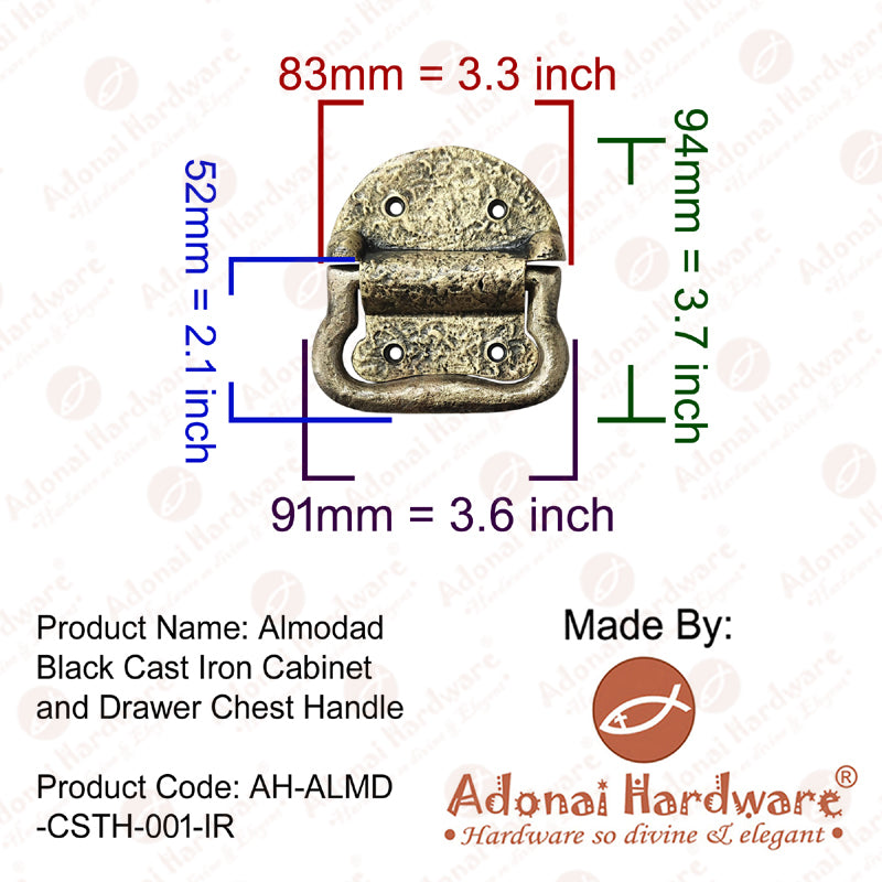 Almodad Brass Cabinet and Drawer Chest Handle