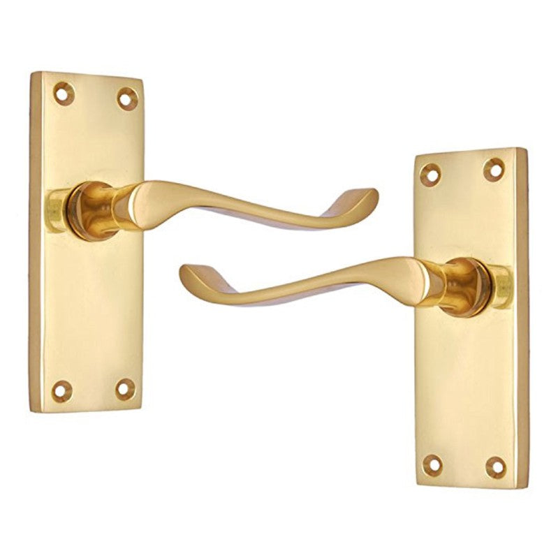 Buy "Amminadab" Brass Door Handle with Plate-Premium Harware Products Online - Adonai Hardware