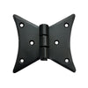 "Azur" Black Antique Iron Hand Forged Butterfly Cabinet Hinge