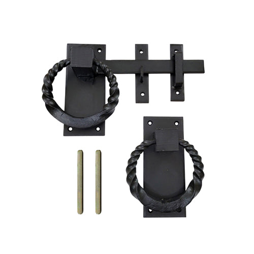 Buy "Baalath" Antique Heavy Duty Forged Front Entry Sturdy Ring Gate Latch ( Des-01 )-Premium Harware Products Online - Adonai Hardware