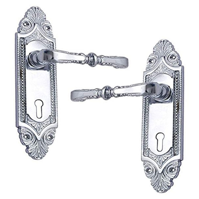 Buy "Boaz" Brass Door Handle with Plate-Premium Harware Products Online - Adonai Hardware
