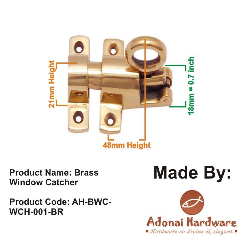 Quality Brass Window Catcher - Adonai Hardware