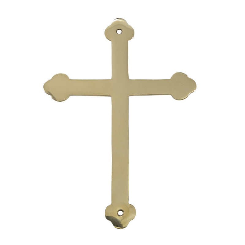 Cross Brass Door Sign