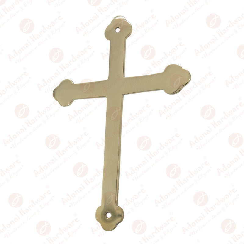 Cross Brass Door Sign