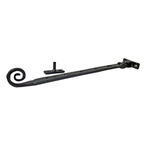 Buy 12.5 Inch"Lachish" Black Antique Cast Iron Window Casement Stay-Premium Harware Products Online - Adonai Hardware