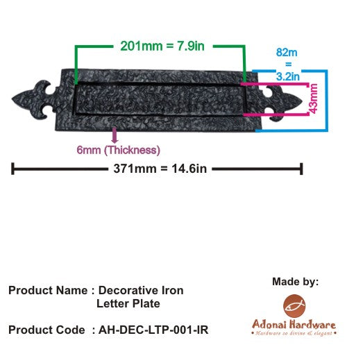 Decorative Iron Letter Plate