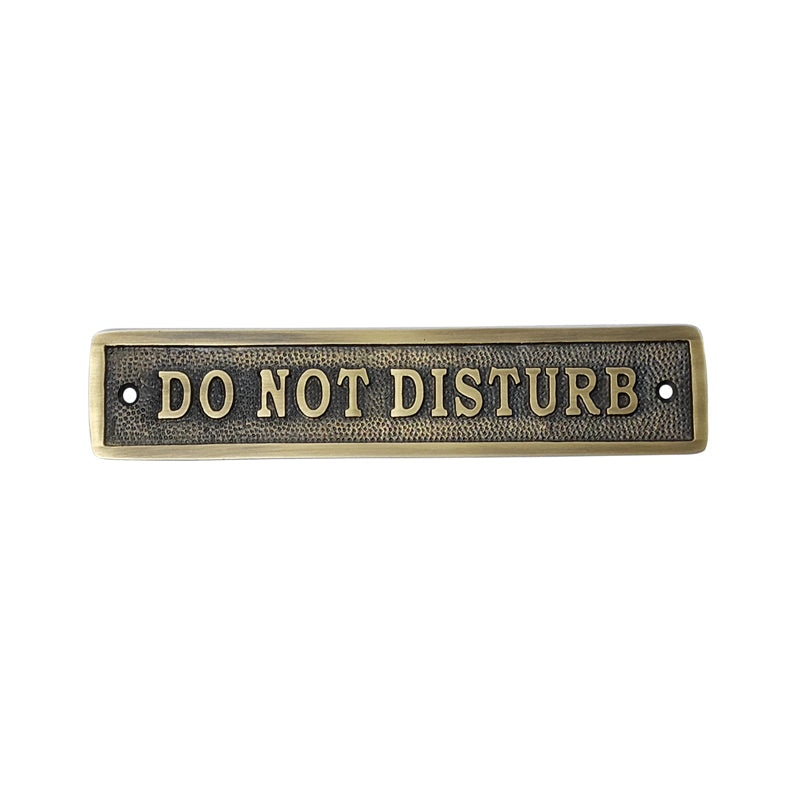 Buy Rectangular "DO NOT DISTURB" Brass Door Sign-Premium Harware Products Online - Adonai Hardware
