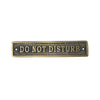 Buy Rectangular "DO NOT DISTURB" Brass Door Sign-Premium Harware Products Online - Adonai Hardware