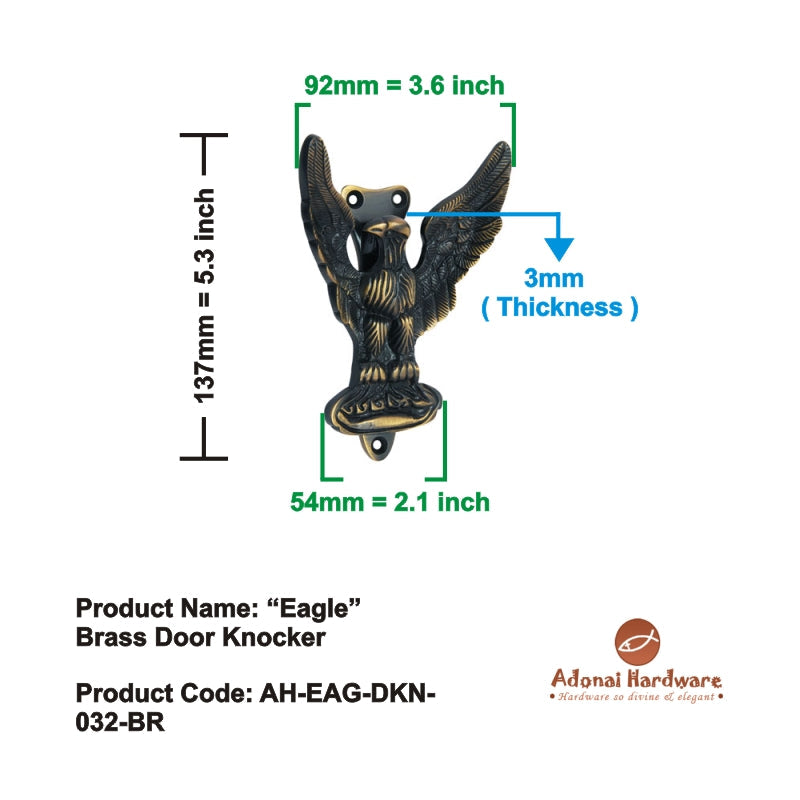 "Eagle" Brass Door Knocker